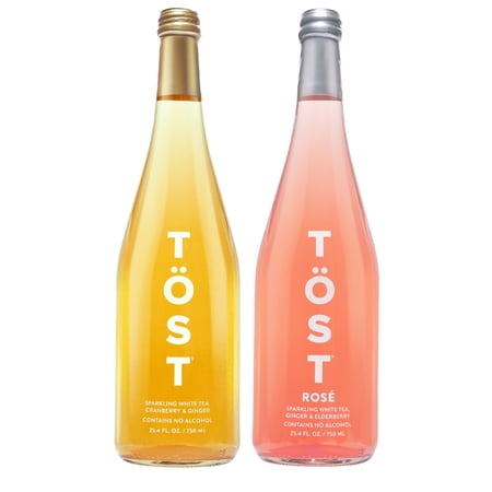 TÖST+ TÖST Rosé Non-Alcoholic Sparkling Beverage, 750 mL - 12 Pack