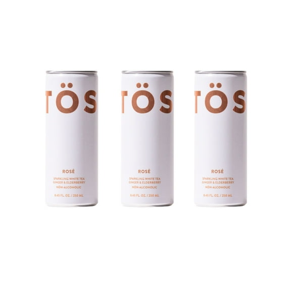 TST Ros Cans Non-Alcoholic Sparkling Beverage, 250 ML - 24 pack