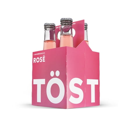 TÖST Rosé Non-Alcoholic Sparkling Beverage 8.45oz Single Serve Bottles - 32-Pack
