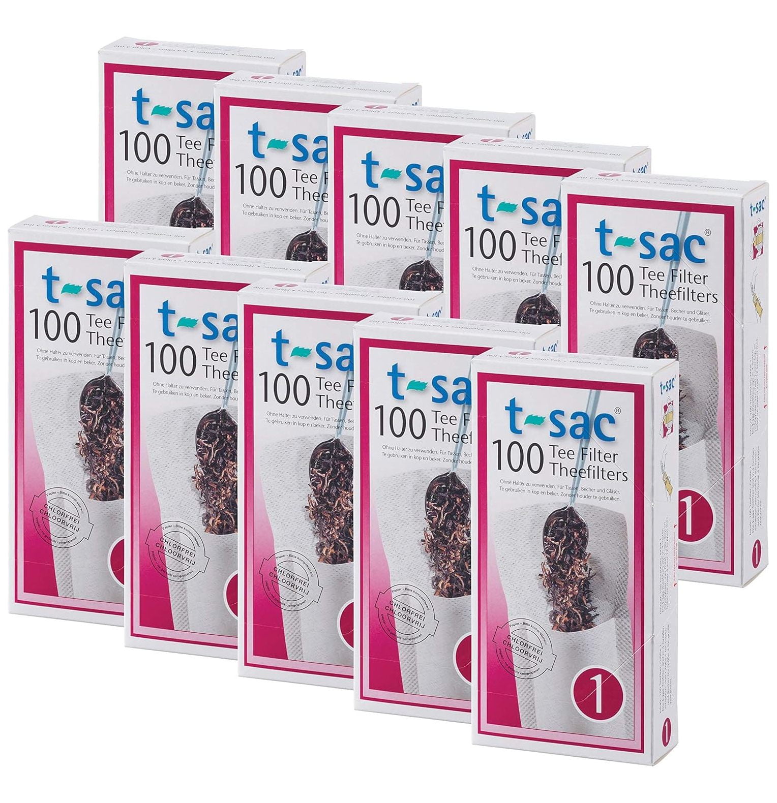 TSac Tea Filter Bags, Disposable Tea Infuser, Number 1Size, 1Cup