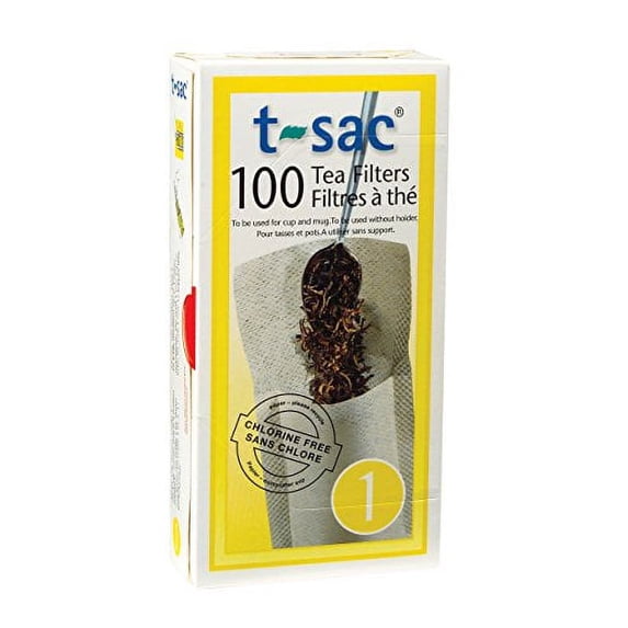 T-Sac Tea Filter Infuser Bags, Disposable, Made in Germany, Number 1-Size Single-Cup, Holds 2 Teaspoons, Set of 200