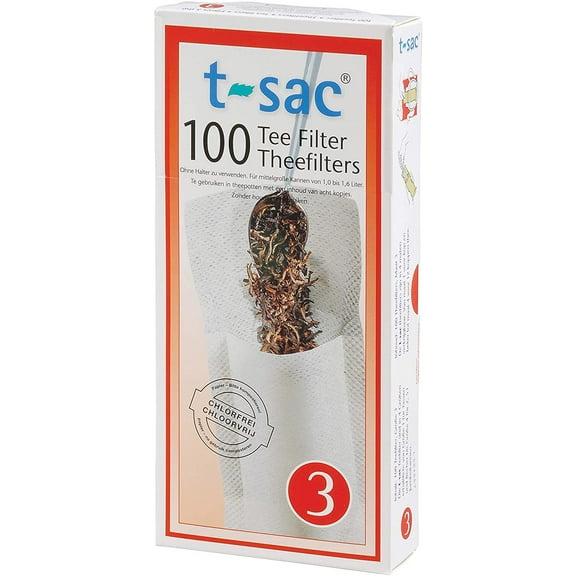 T-Sac Tea Filter Bags, Disposable Tea Infuser, Number 3-Size