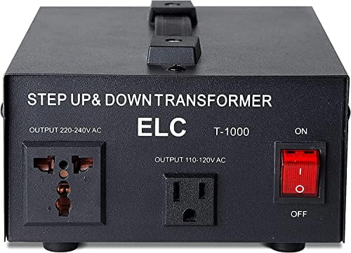T Series 1000 Watt Voltage Converter Transformer - Step Up/Down - 110v to 220v / 220v to 110v Power Converter - Circuit Breaker Protection, CE Certified [3-Years Warranty]