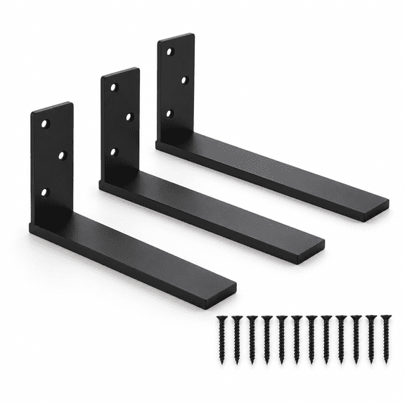 T Shape 16in 16" Floating Shower Bench Brackets, 16.57 x 13.15 x 4.13 in