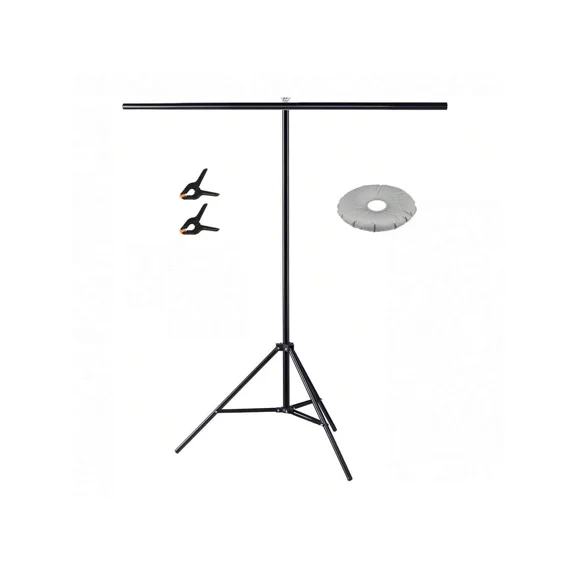 T-Shape Backdrop Stand 6.5x7ft Portable Green Screen Support, Adjustable Background Stand for Photoshoots, Photography Studio Frame for Birthdays and Weddings