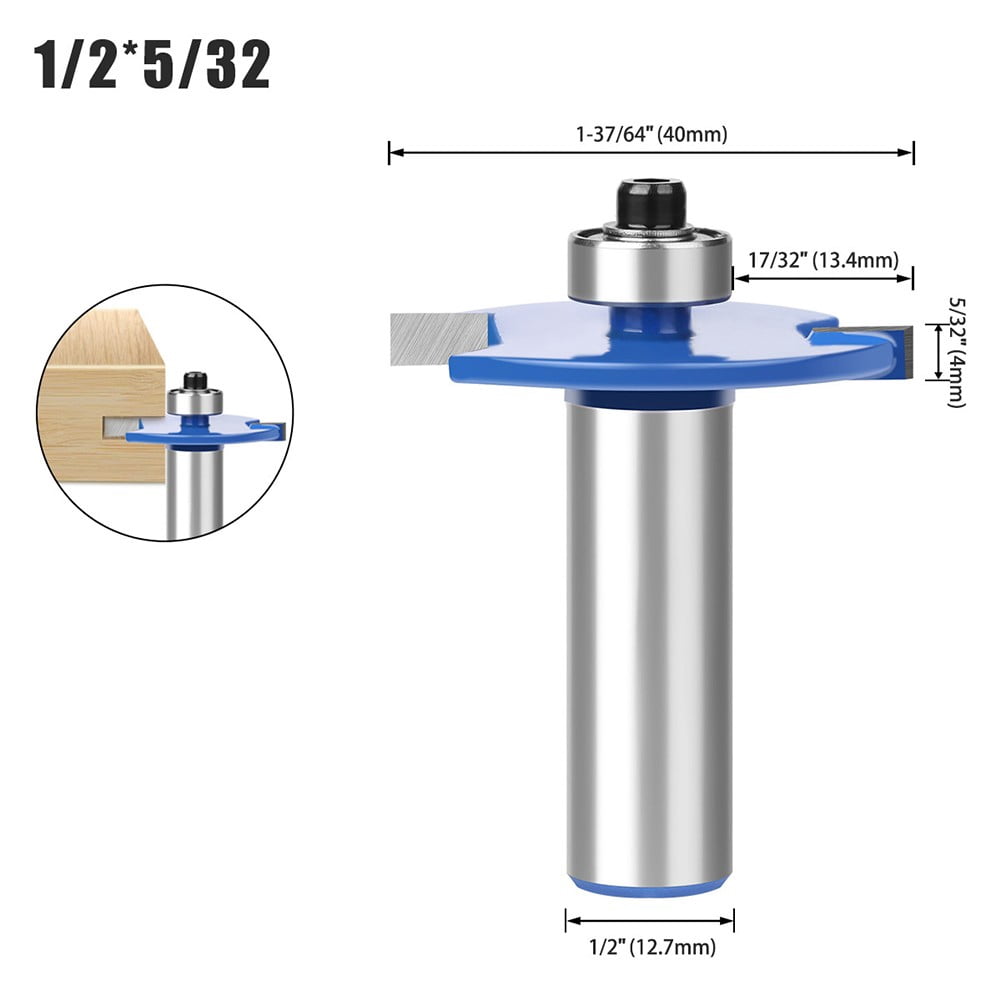 T Shape Carbide Woodworking Router Bit for Trimming Milling Cutter Tool ...