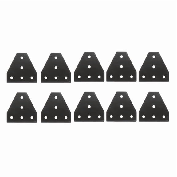 T Shape Corner Angle Bracket for 2020 Aluminum Profile 5 Hole Joining Board Plate, Ideal for 3D Printer,10 * T Shape Joint Plates,Black