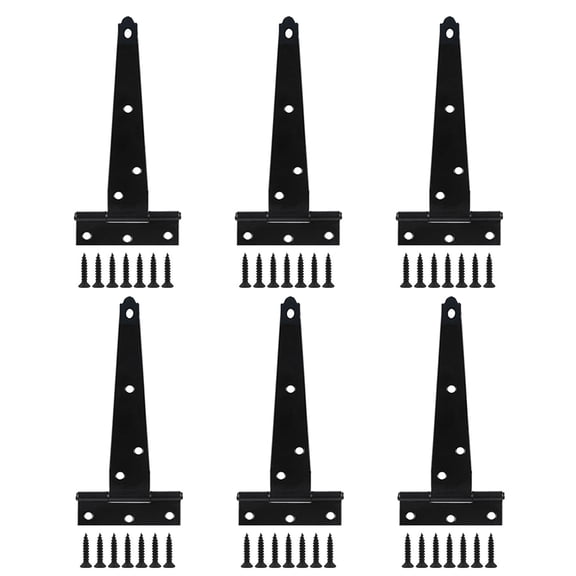 T Shape Door Hinges Includes Screws 270 Degree Rotation Durability for Cabinet Shed Gate Pet Door Installation