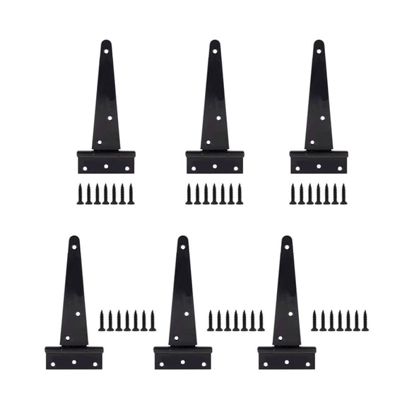 T Shape Door Hinges Includes Screws 270 Degree Rotation Durability for Cabinet Shed Gate Pet Door Installation