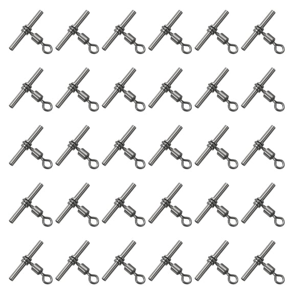T-Shape Fishing Swivels 41Lbs Swivels Fishing Tackle 3-Way Cross Line Swivels, 50 Pack