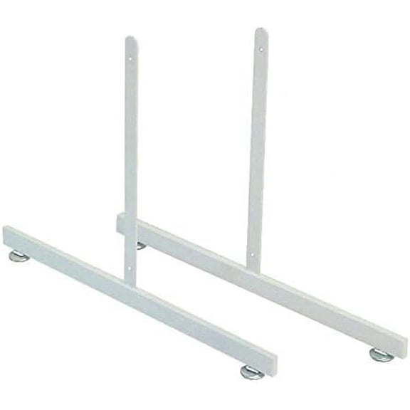 T-Shape Gridwall Panel Legs Display with Levelers - Box of 3 Pairs (6 Individual Legs) - Works With All Standard Grid or Slatgrid Panels (WHITE)