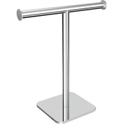T-Shape Hand Towel Holder Stand, Weighted Base Towel Rack, Countertop Towel Holder for Bathroom, 304 Stainless Steel, Heavy Duty Chrome