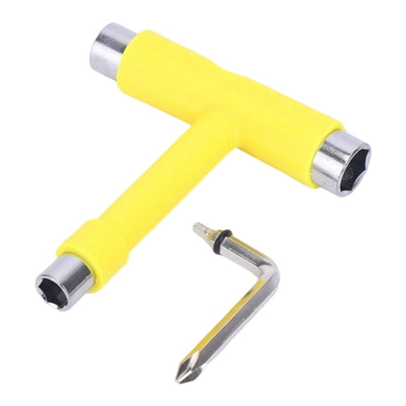 T-Shape Multi-Device Tool for Skateboards, Electric Scooter, Snowboard - Professional Adjusting Wrench,& Compact