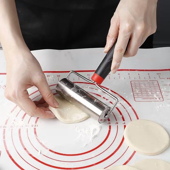 T-Shape Stainless Steel Rolling Pin for Dough Pizza Bread Cookies