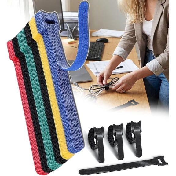 T-Shaped Adhesive Cable Clips - Reusable & Removable Cord Holders for Under Desk Cable Management, Wire Organizer for Office, Home, TV, Computer(XX-50PCS)