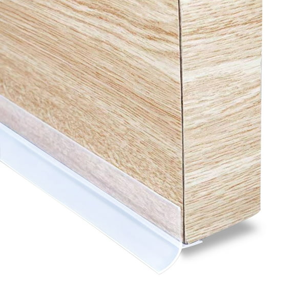 T-Shaped Clear Door Draft Stopper Blocker, 9.8 Ft x 1.3" Silicone Weather Stripping Window Seal Strips, Self-Adhesive Waterproof Shower Door Bottom Sweep for Insulation Gap