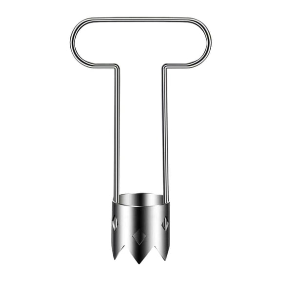 T-Shaped Fruit & Vegetable Corer, 6.3 Inch Stainless Steel Tool, Effortlessly Remove Cores for Stuffed Recipes, Perfect for Hollowing Bitter Melon and Cucumbers