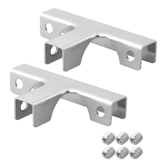 T-Shaped Glass Fixing Clip 2Pcs Stainless Steel T-Shaped Glass Clamp Support