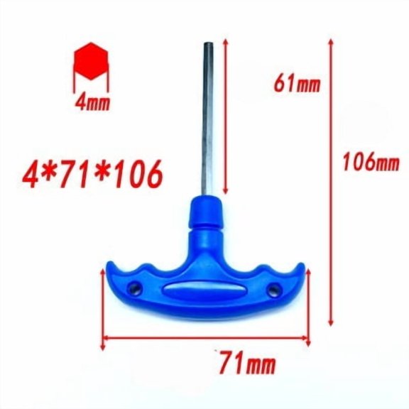 T-Shaped Hexagonal Wrench with Handle - 6-Corner Screwdriver Tool for Precision Fastening