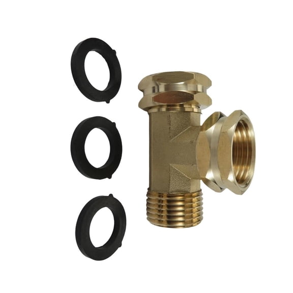 T Shaped Hose Coupling Pipe Joint 3/4Inch GHT Thread Brass Swivel Pipe Fitting Tees for Efficient Water Distribution