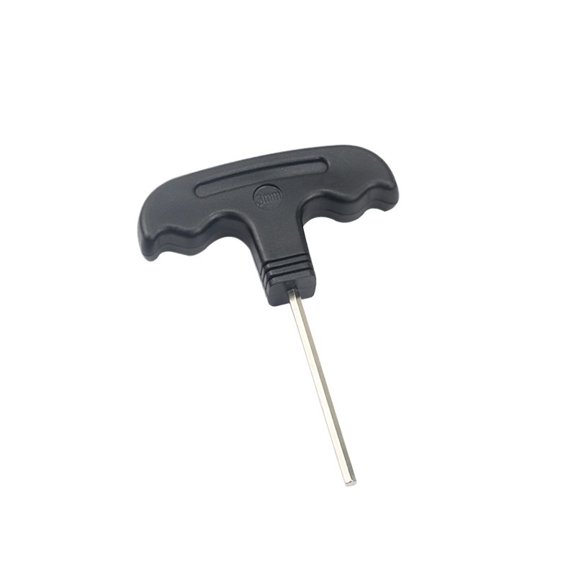 T-Shaped Rubber Handle with 3mm Inner Hex Wrench - Plum Disc Brake Torx Anti-Theft Tool, Hex Key T27