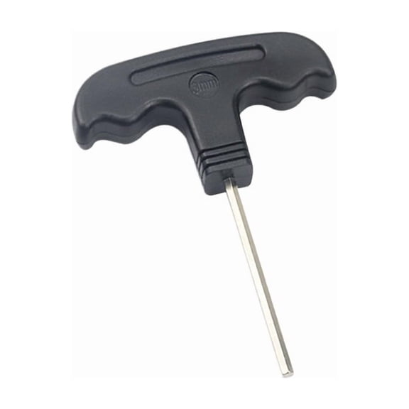 T-Shaped Rubber Handle with 3mm Inner Hex Wrench - Plum Disc Brake Torx Anti-Theft Tool, Hex Key T27