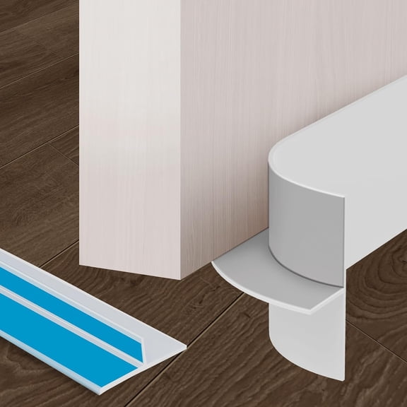 T-Shaped Rubber Weather Stripping Door Seal Extra Thick 2mm, 2 in x 40 Ft Heavy-Duty Alien Draft Seal Insulation Tape for Doors, Windows and Glass Shower Sweep Gaps(White)