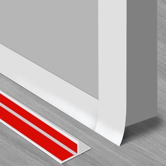 T-Shaped Silicone Seal Strip for Door & Windows,20Ft Weatherproof Draft Stopper,Gap Seal for Door Sides (White)