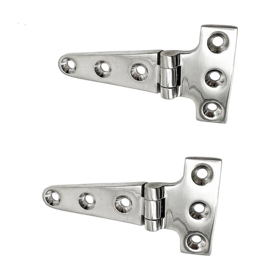 T Shaped Steel Cabinet Hinge Strong Resistant Smooth Operate High Strength Hinge 2pcs for Indoor Outdoor Use