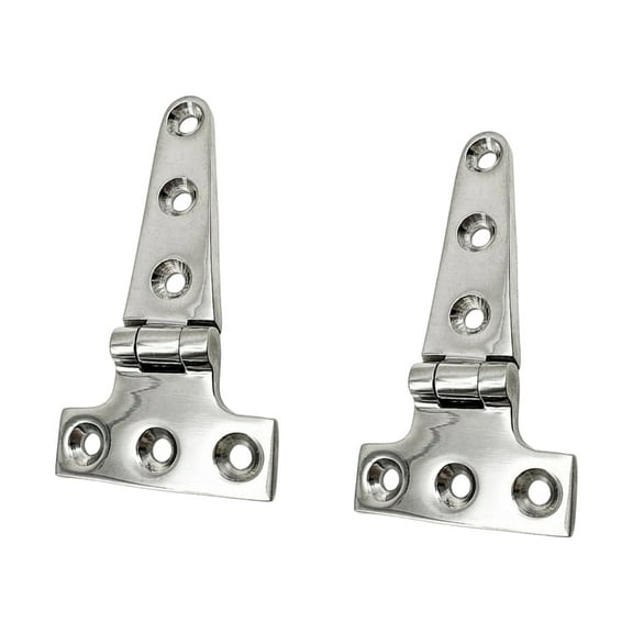 T Shaped Steel Cabinet Hinge Strong Smooth Operate High Strength Hinges 2pcs for Indoor Outdoor Use