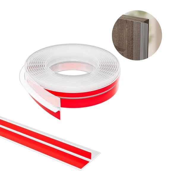 T-Shaped Weather Stripping Door Seal Silicone Door Draft Stopper Clear Draft Seal Tape for Energy Saving, Noise Reduction,Easy Install (1.38" W x 9.8Ft)