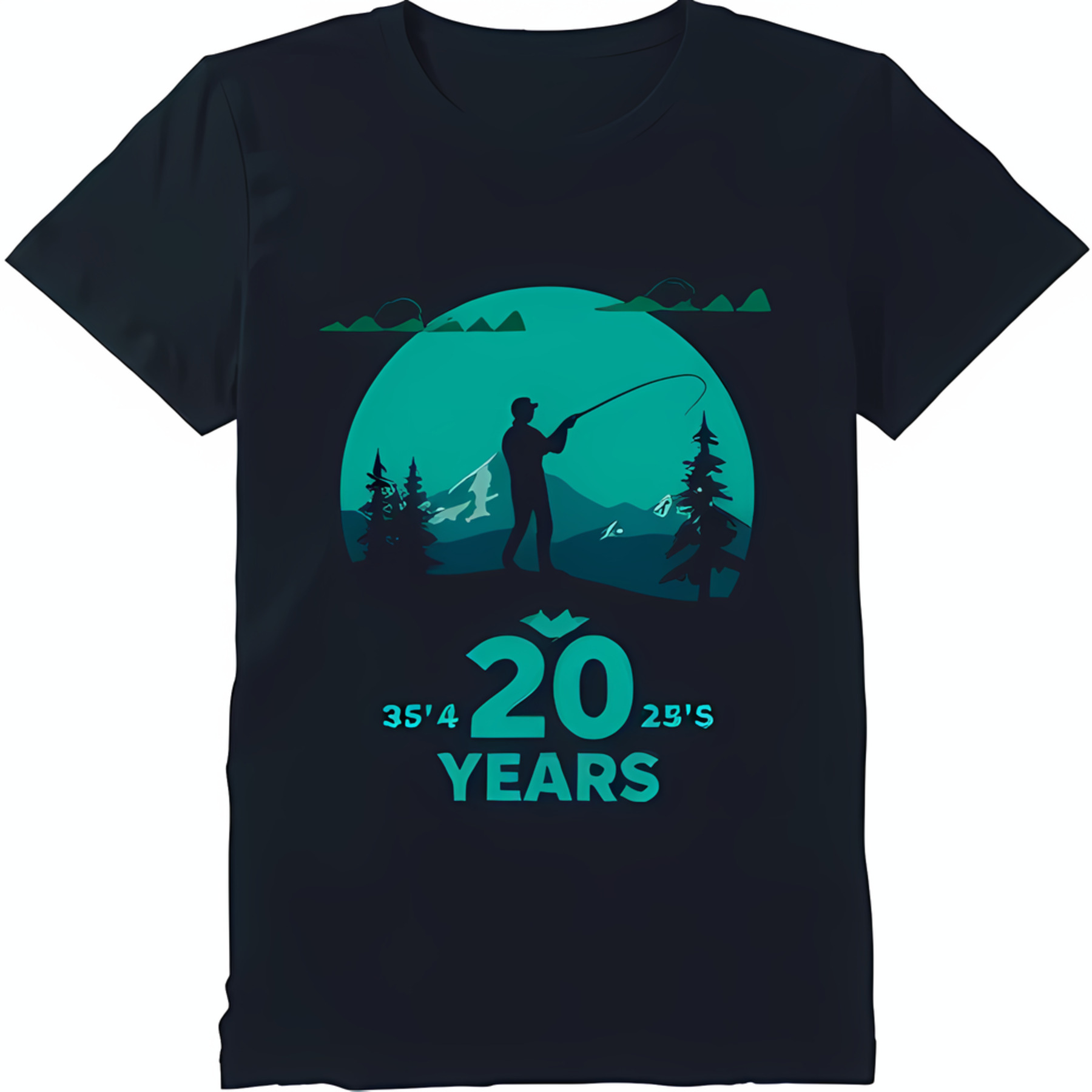 TShirt 20 YEARS with Mountain & Moon Design