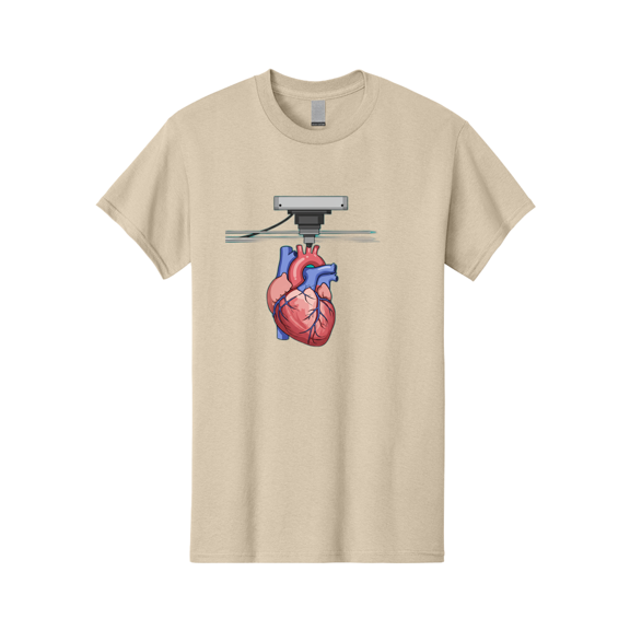 T Shirt,3D-Printed-Heart Mens Graphic Tee, 100% Cotton, Casual Summer Wear