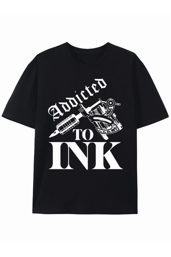 T-Shirt Addicted to Ink Tattoo Artist Graphic Tee