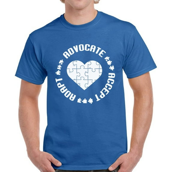 T-Shirt Autism Awareness for Men Adopt Advocate Accept S M L XL 2XL 3XL 4XL 5XL Shirt for Him Graphic Tee