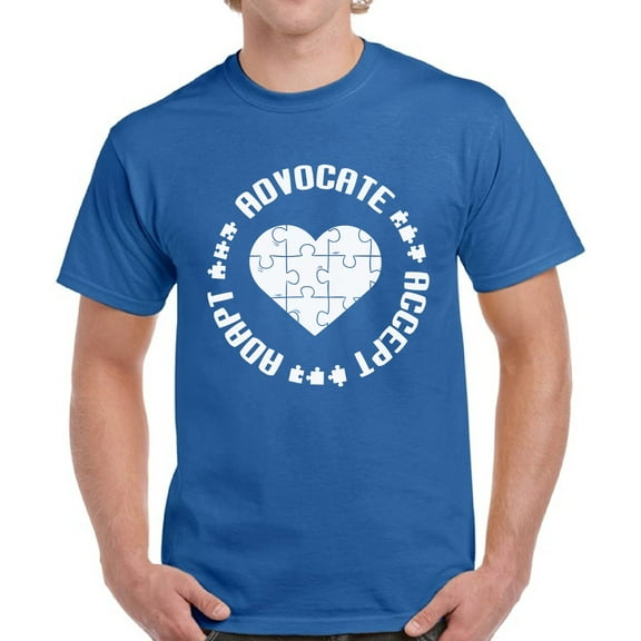 T-Shirt Autism Awareness for Men Adopt Advocate Accept S M L XL 2XL 3XL 4XL 5XL Shirt for Him Graphic Tee
