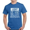thumbnail image 1 of T-Shirt Autism Awareness for Men Light It Up Blue Shirt for Him Graphic Tee White Print, 1 of 2