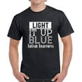 thumbnail image 1 of T-Shirt Autism Awareness for Men Light It Up Blue Shirt for Him Graphic Tee White Print, 1 of 2