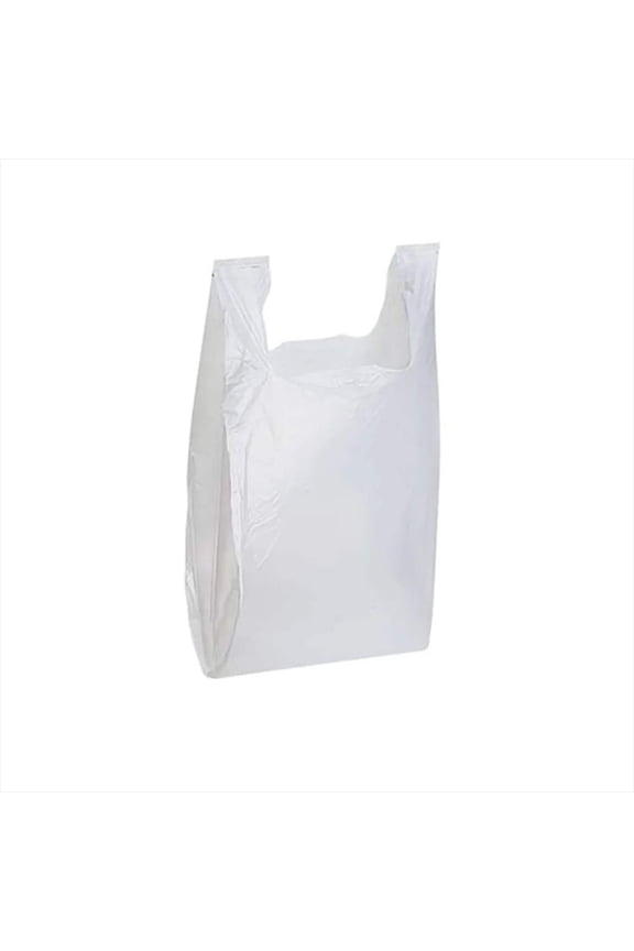 T-Shirt Bag White on Roll (PIFW) 10.7" x 6.2" x 17.7"
