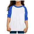 thumbnail image 1 of T Shirt Boys Blue Boys Long Sleeve Shirts Boys Crew Neck Basic Tees Boys Fall Shirts Girls Size 3-4 Years Shirts, 1 of 3