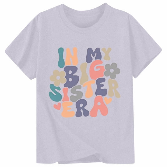 T-Shirt Boys Girls Cartoon Letter Print Crewneck Clothes Outfit Plus Size Breathable Boys' Activewear T-Shirts,Grey,150
