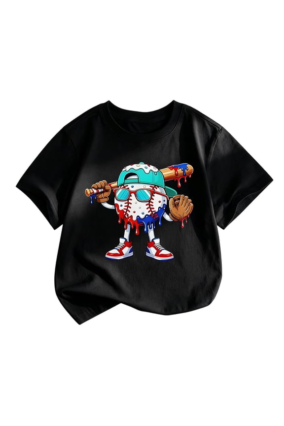 T-Shirt Boys,Summer Cool Printed T-Shirt for Ages 2-13