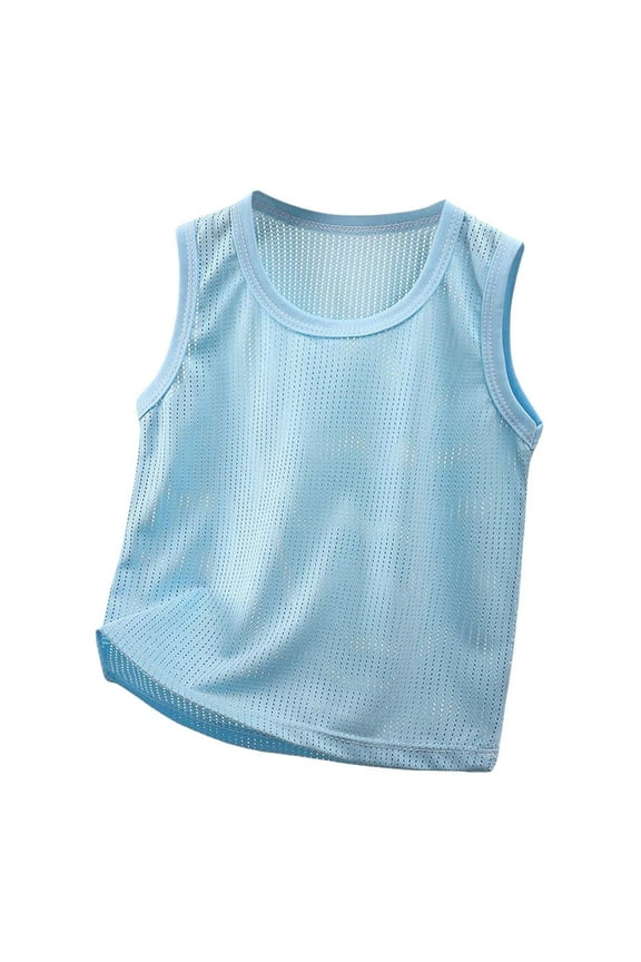 T Shirt,Boys Tops Summer Sleeveless Mesh Tank Top Breathable Kids Casual Athletic Activewear Everyday Comfort,Shirt,4-5 Years