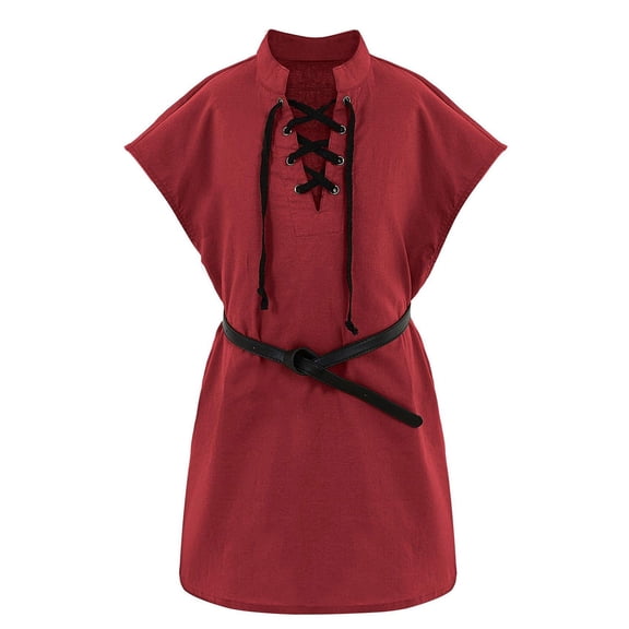 T Shirt,Boys Tops T Shirt Vikinges Sleeveless Tank Top Scottish Tie With Belt Girls,Shirt,4-5 Years