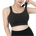 thumbnail image 1 of T-Shirt Bra Women Strap Plus Size Sports Underwear Pullover Bra Shockproof Yoga Bralettes Bra V-Neck Padded Bra Feature Hook and Eye Closure Molded Bra Style Y-557 , Black 5XL, 1 of 5