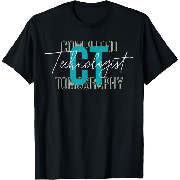 T-Shirt CT Tech Radiology Technologist Computed TomographyMen and women, Black T-shirt, size: Extra large