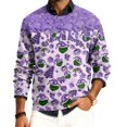 thumbnail image 1 of T Shirt Christmas Mens Xmas Sweater Light Purple XXXXL, 1 of 4