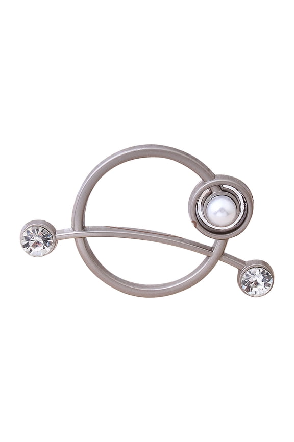 T-Shirt Clip Buckle Under $5! Yannianjz Scarf Clip, Round Alloy Scarf Buckle with Rhinestone, T-Shirt Knot Clip for Silk Scarf, Shawl, Blouse, Fashion Jewelry Accessory for Women, Gift, Evening Party