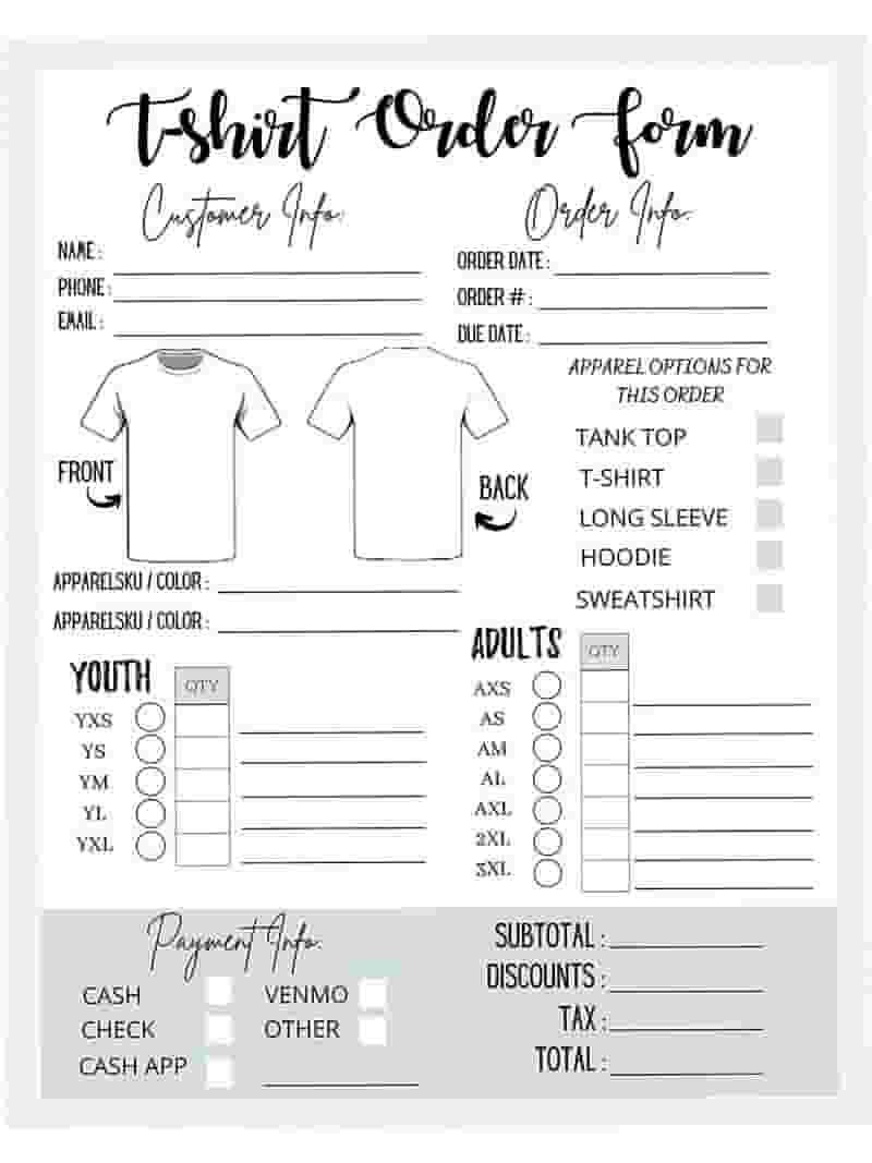T-Shirt Custom Order Form Hoodie Template Business Invoice 75 pk 8.5x11 inches Log Book Printable for Small Businesses, New Orders Vinyl, Decal, Sublimation - Walmart.com t-shirt-custom-order-form-hoodie-template-business-invoice-75-pk-8-5x11-inches-log-book-printable-for-small-businesses-new-orders-vinyl-decal-sublimation-walmart-com