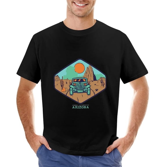 T-Shirt Desert Ride Arizona Adventure Men's Vintage Tee Outdoor Hiking Gift